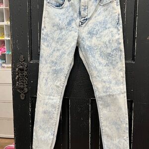 Women's Light Blue Acid Wash Express Brand Jeans